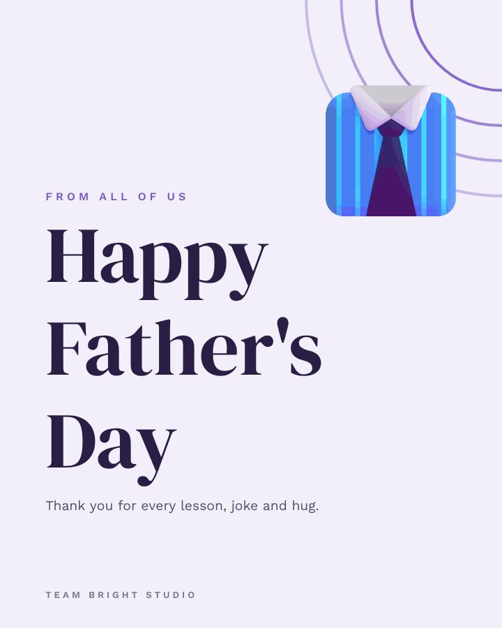 Lilac Father's Day Business Wishes Post — editable festivals template