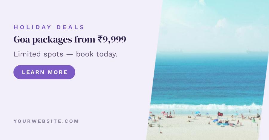 Lilac Holiday Deals Facebook Post — editable social media template