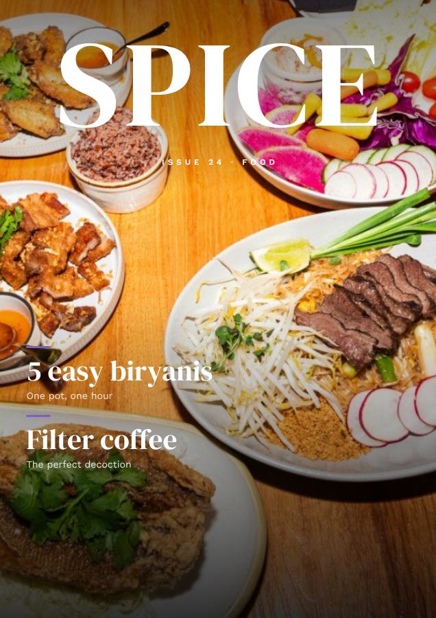 Lilac SPICE Food Magazine Cover Issue 24 — editable marketing template
