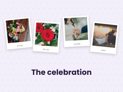 Lilac The celebration 4 Polaroid Album Page template