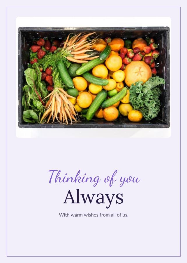 Lilac Thinking of you always Card VI — editable cards template