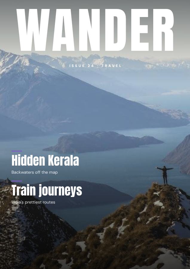 Lilac WANDER Travel Magazine Cover Issue 24 — editable marketing template