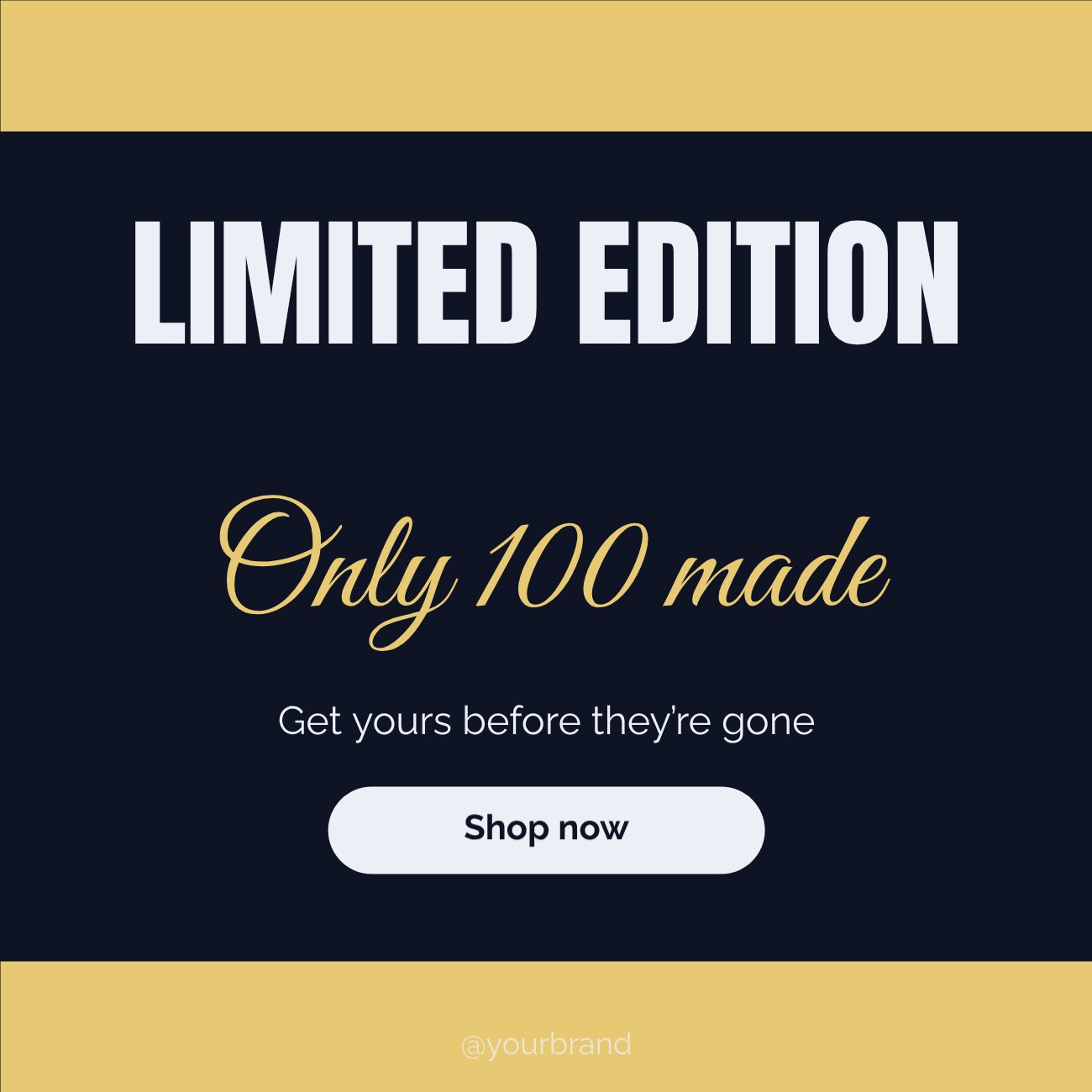 Limited edition Promo Post — editable marketing template