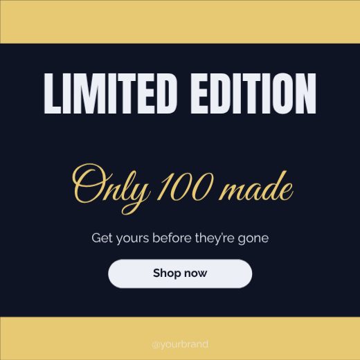 Limited edition Promo Post template