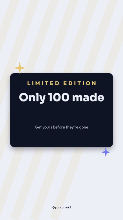 Limited edition Promo Story template