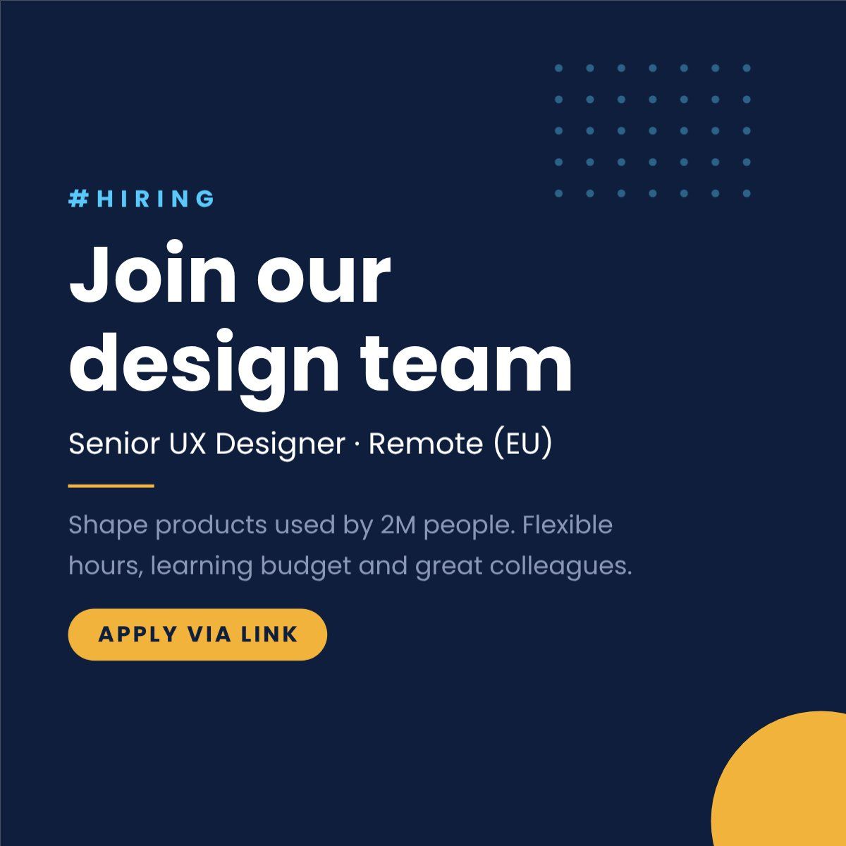 LinkedIn Hiring Post — editable social media template