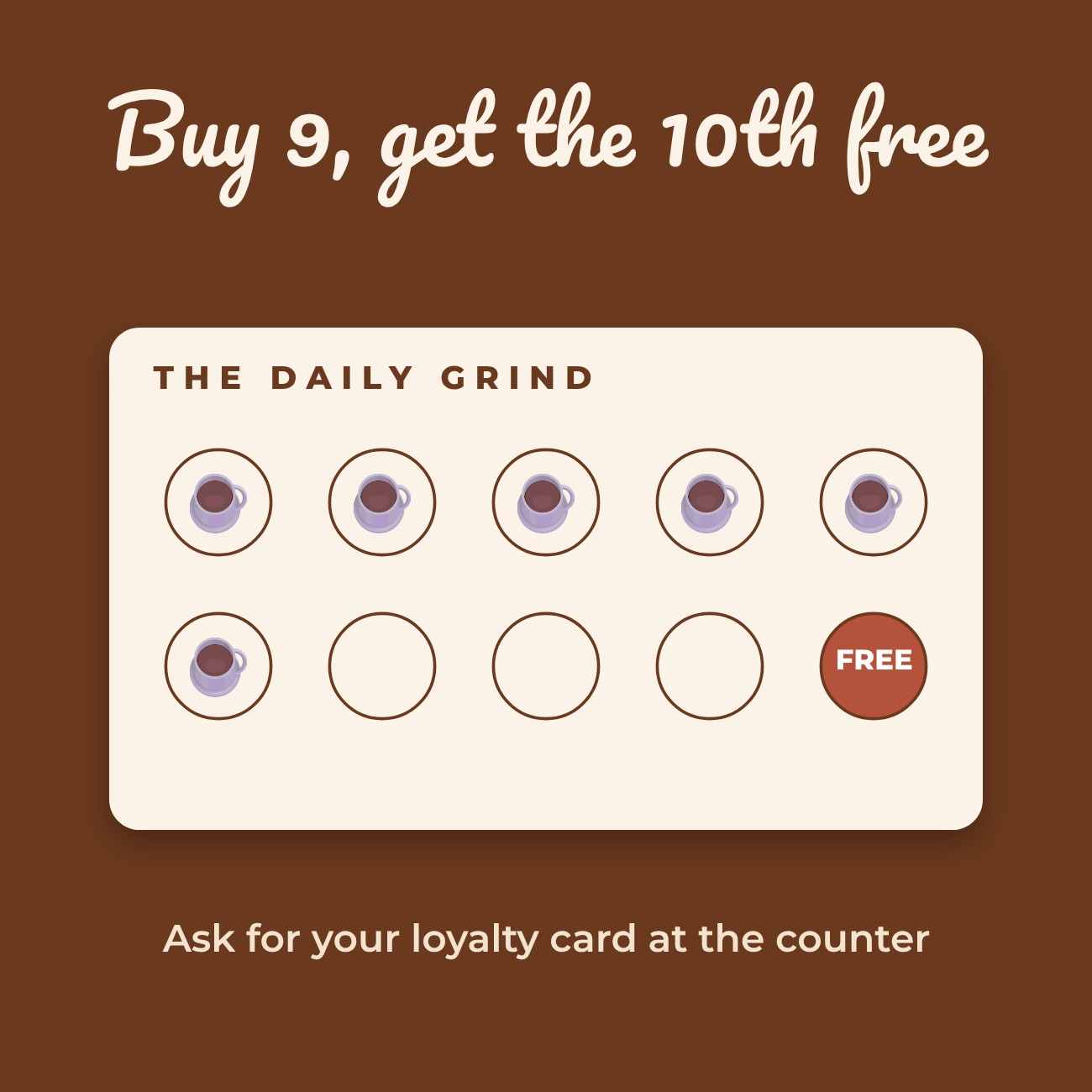 Loyalty Card Promo — editable social media template