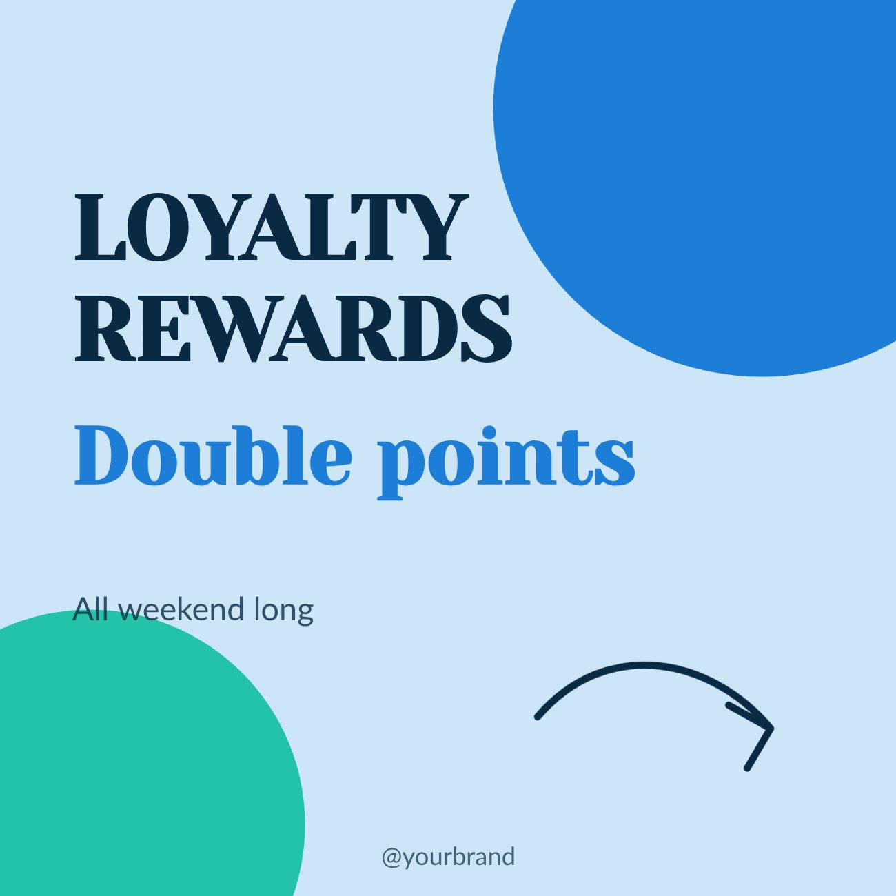 Loyalty rewards Promo Post — editable marketing template