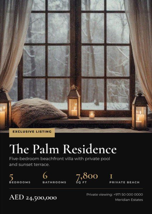 قالب فلاير مجاني — Luxury Villa Listing Flyer