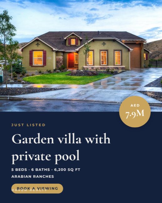 Luxury Villa Listing — free real estate design template