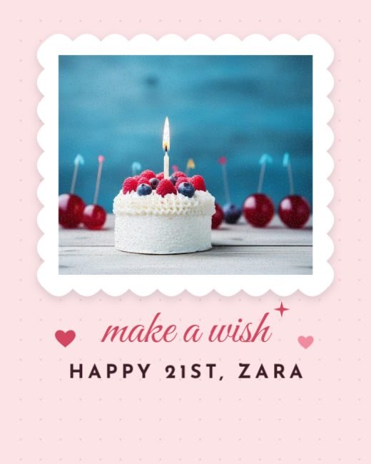 Make A Wish Cake Birthday Post template