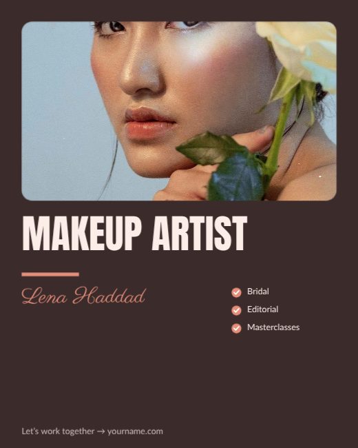Makeup Artist Personal Brand Post template