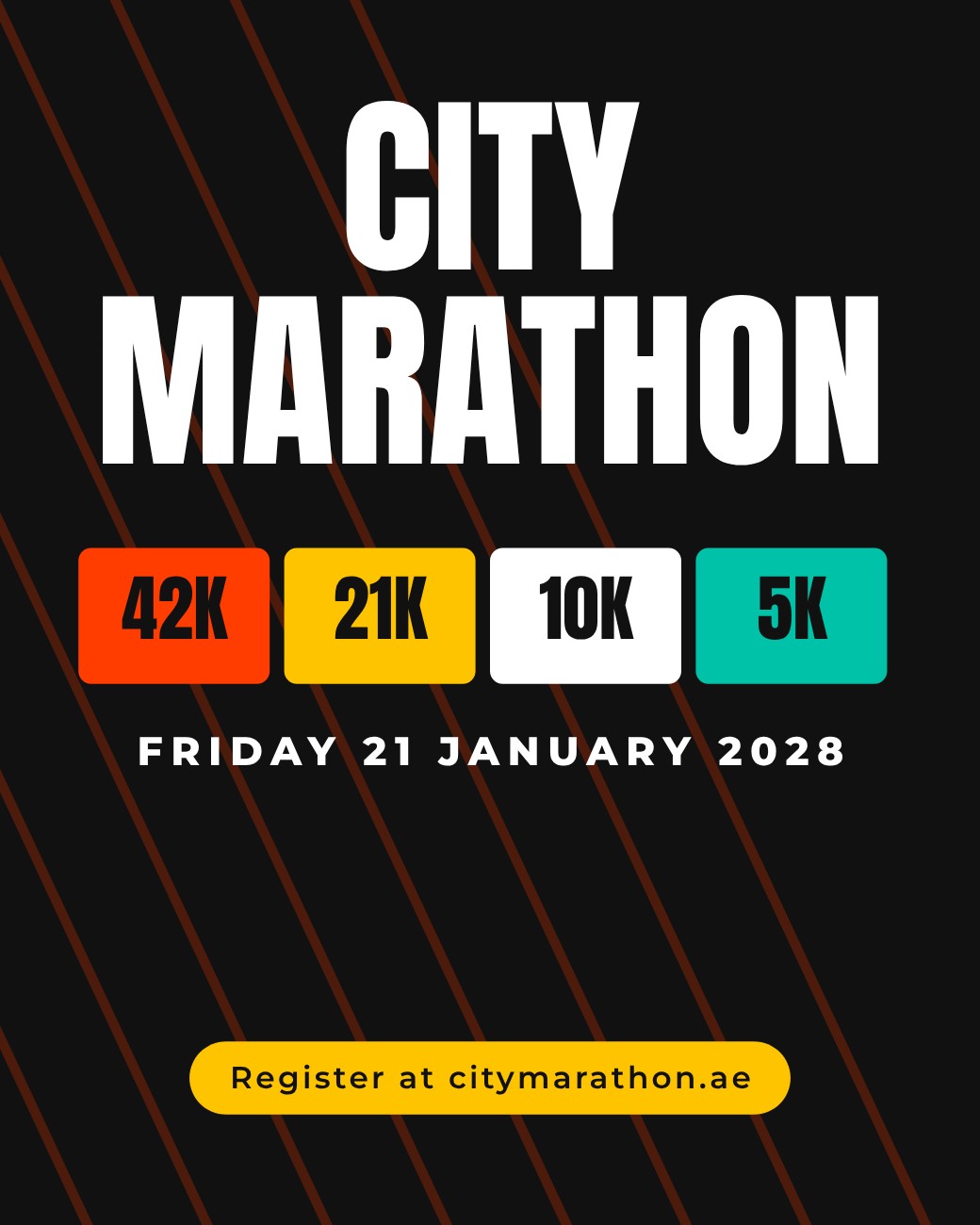 Marathon Poster — Free Template | Magical Touch Design