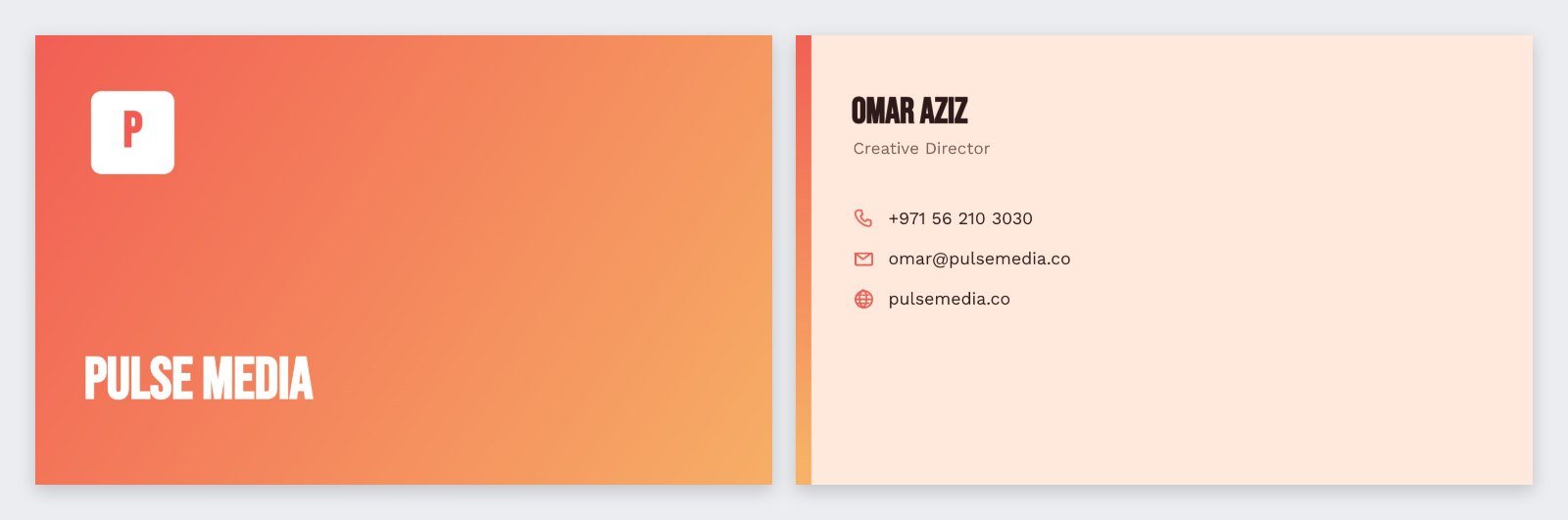 Marketing Agency Gradient Card — editable business template