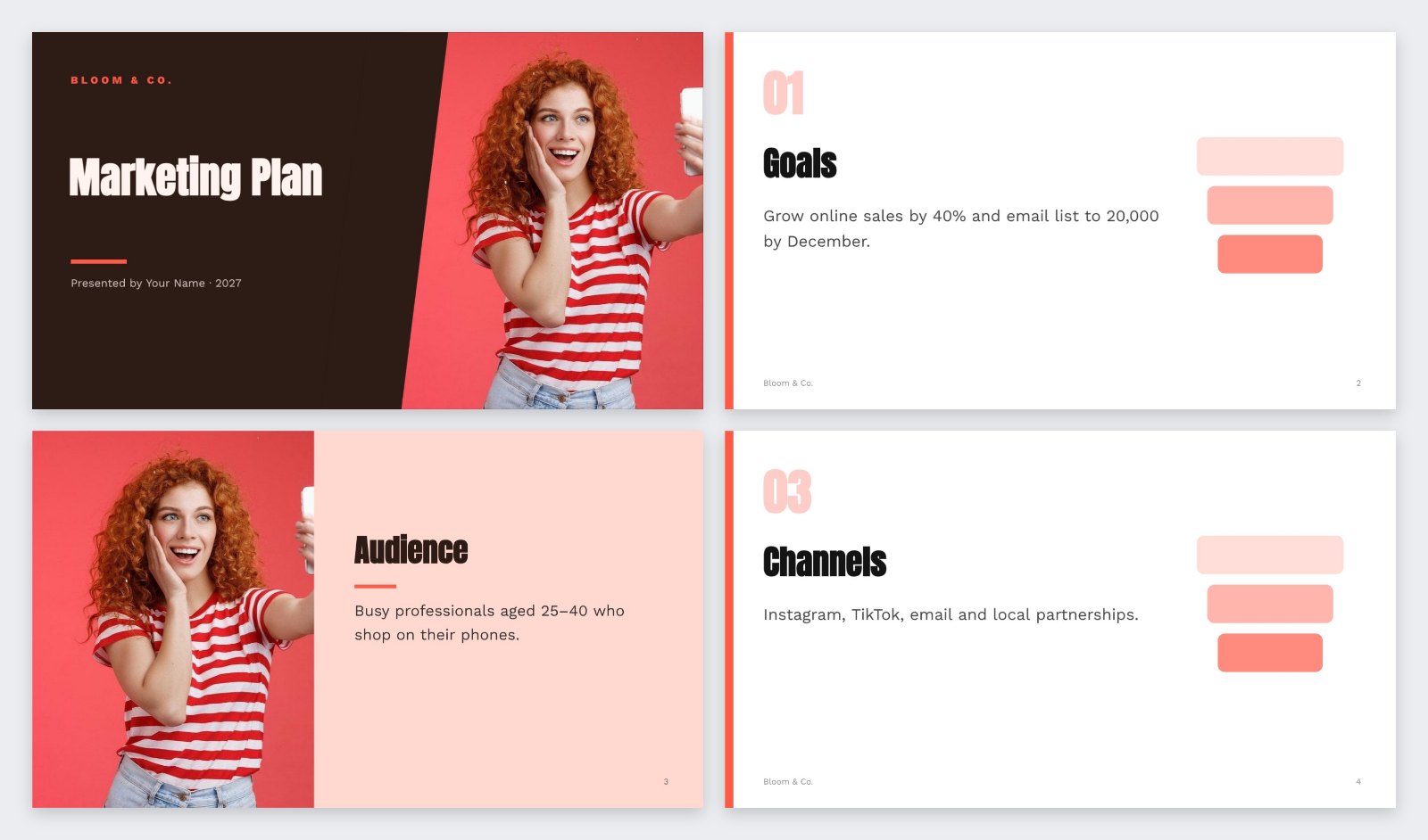 Marketing Plan Presentation — editable business template