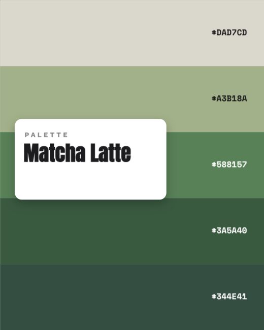 Matcha Latte Colour Palette Post template