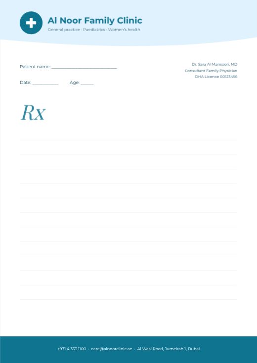 Medical Clinic Letterhead template
