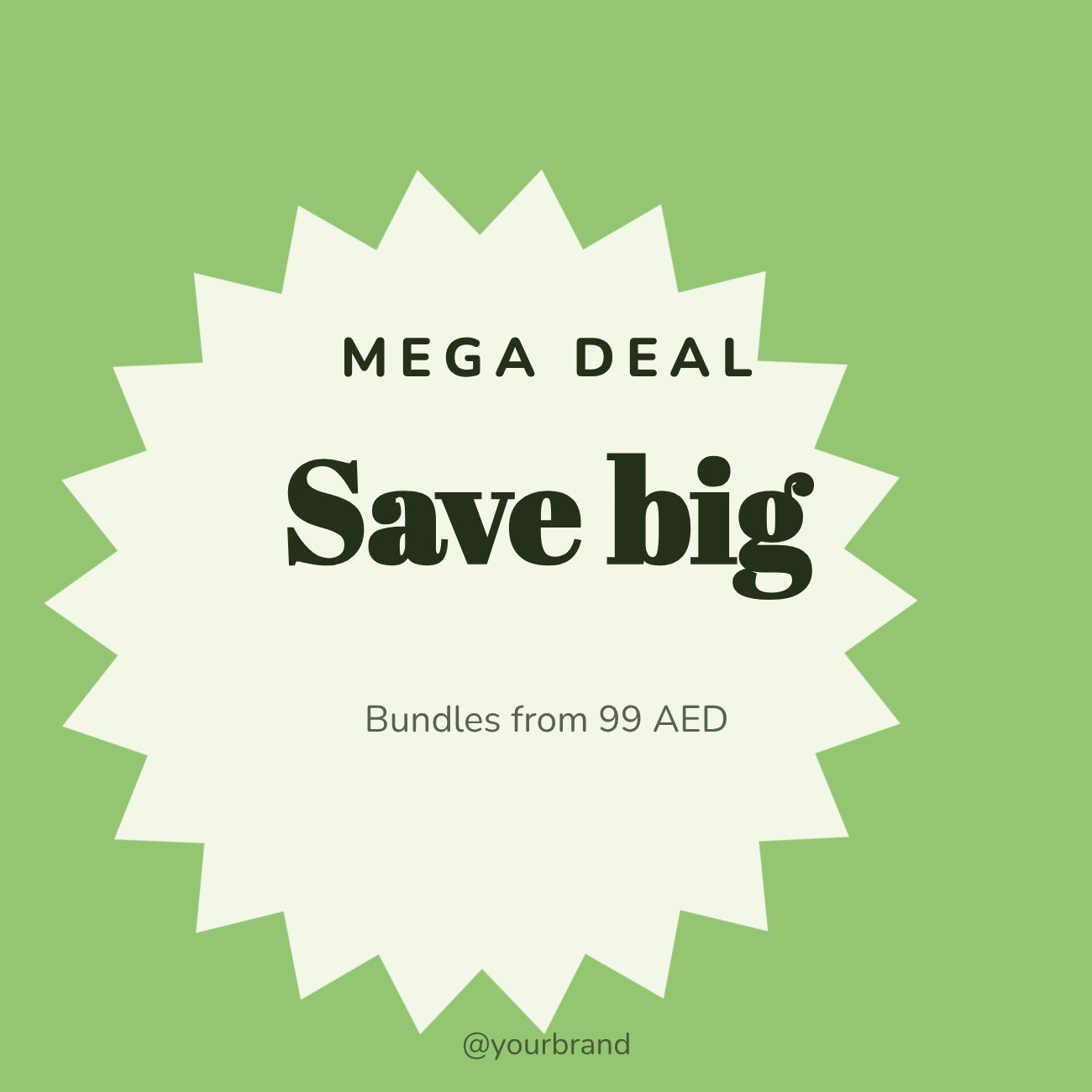 Mega deal Promo Post — editable marketing template