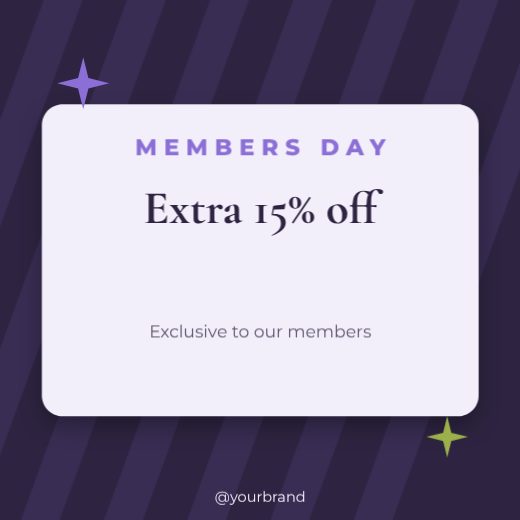 Members day Promo Post template