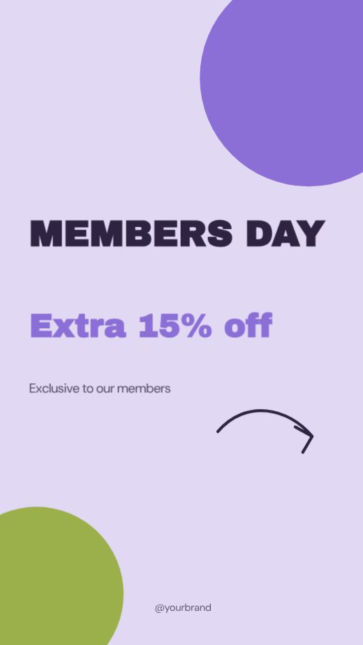 Members day Promo Story template