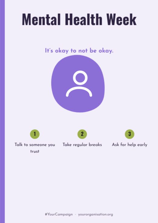Mental Health Week Awareness Poster template