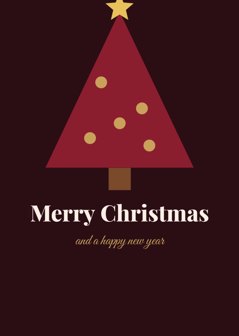 Merry Christmas Card — editable cards template
