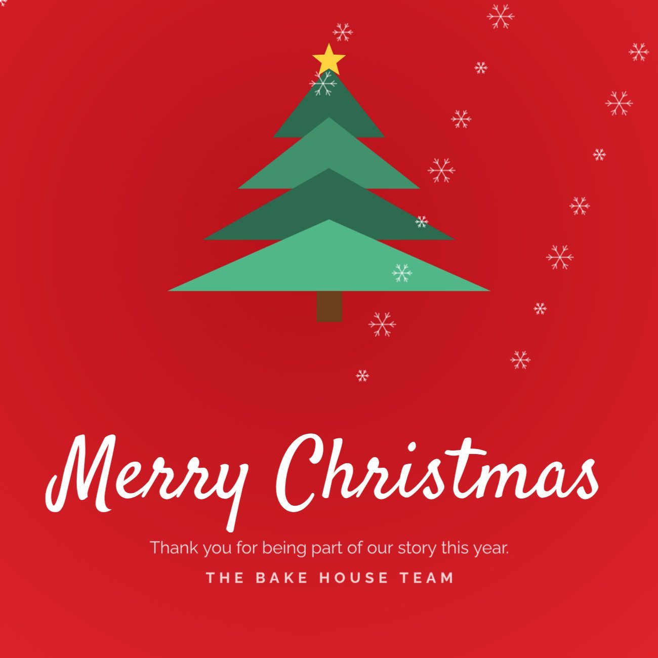 Merry Christmas Greeting Square — editable social media template