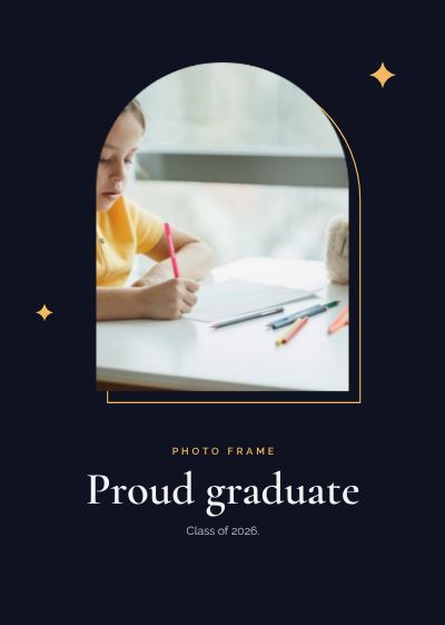 Midnight Arch Frame Proud graduate template