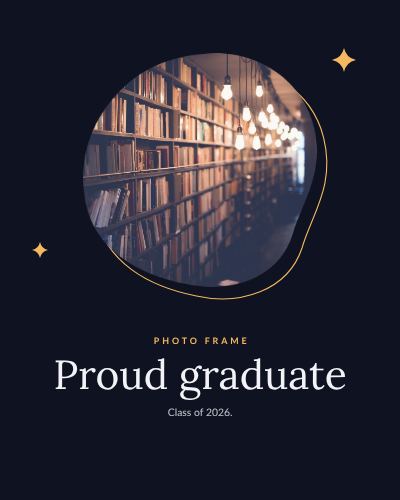 Midnight Blob Frame Proud graduate template