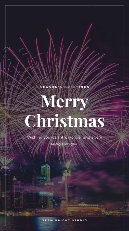 Midnight Christmas Wishes Story — editable festivals template