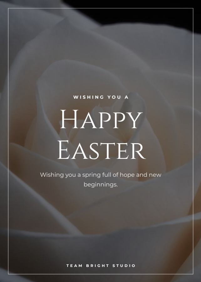 Midnight Easter Greeting Card — editable festivals template