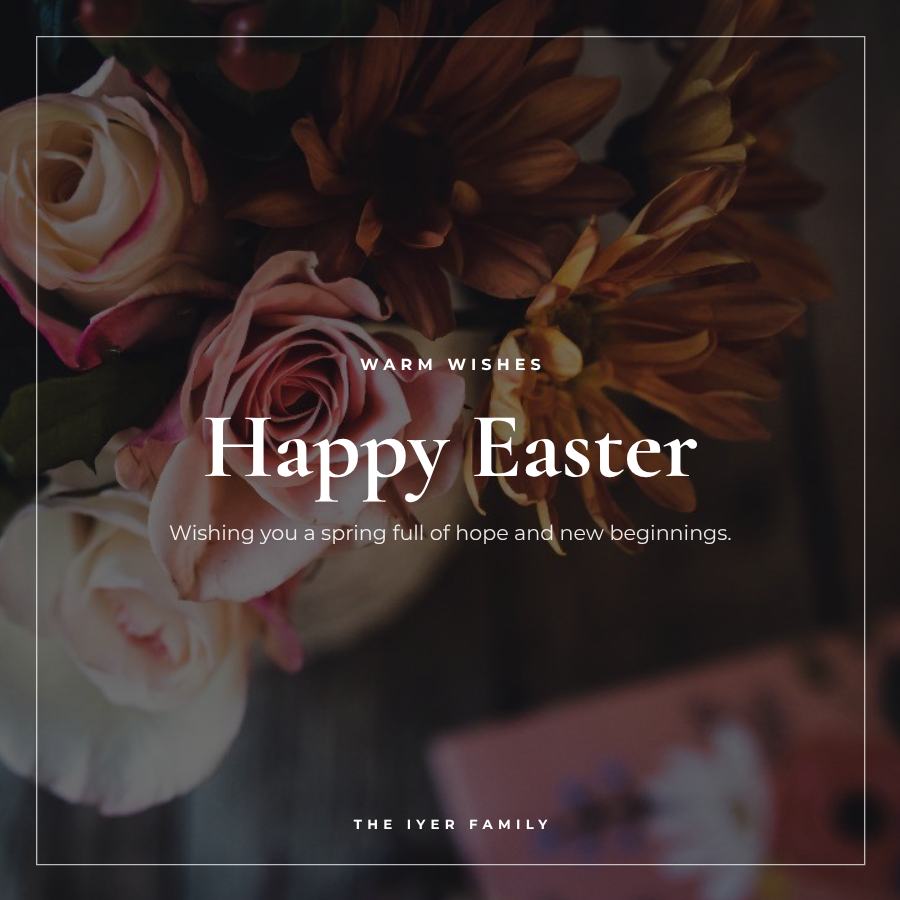 Midnight Easter Greeting Post — editable festivals template