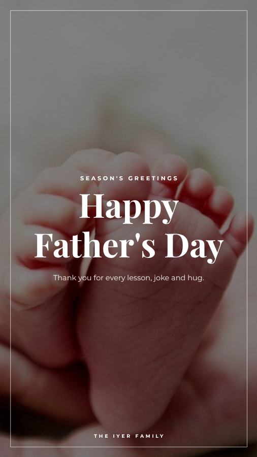 Midnight Father's Day Wishes Story — editable festivals template