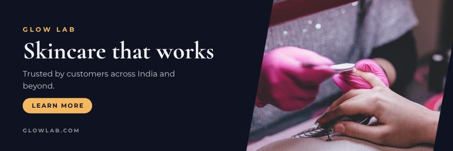 Midnight Glow Lab Website Banner — editable marketing template