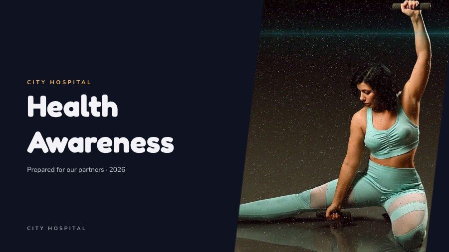 Midnight Health Awareness Presentation Bright — editable business template