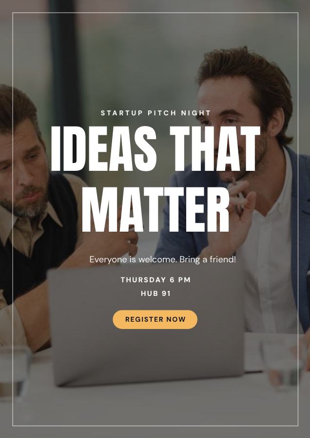 Midnight Ideas that matter Poster — editable marketing template