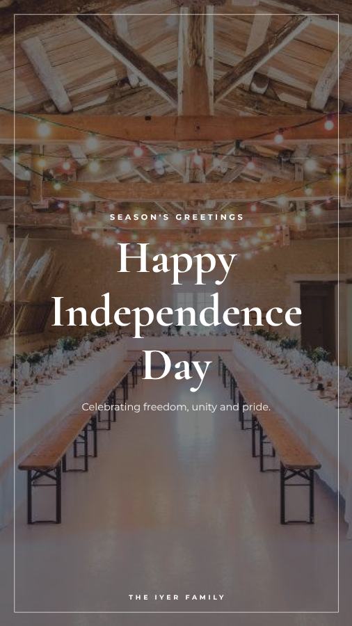 Midnight Independence Day Wishes Story — editable festivals template