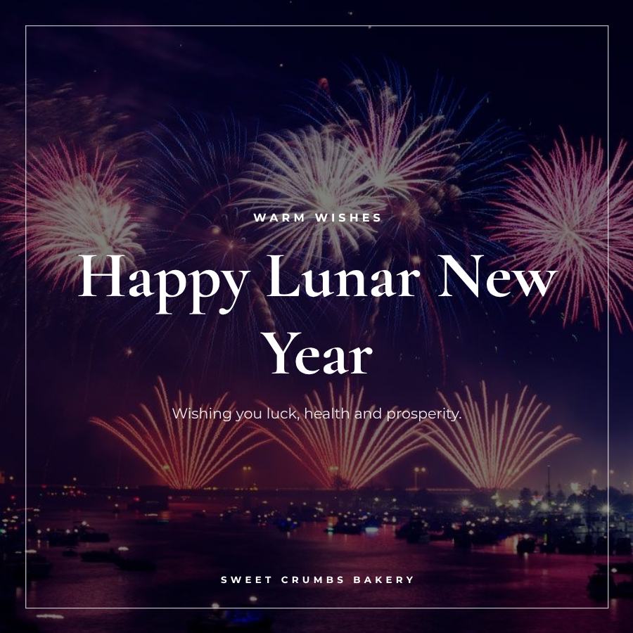 Midnight Lunar New Year Greeting Post — editable festivals template