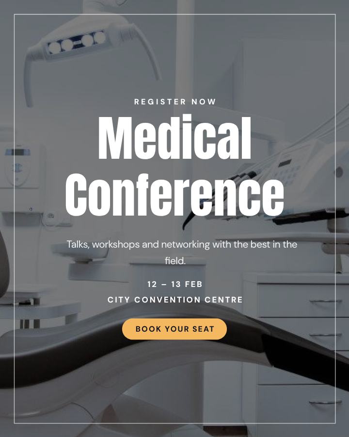 Midnight Medical Conference Post — editable events template