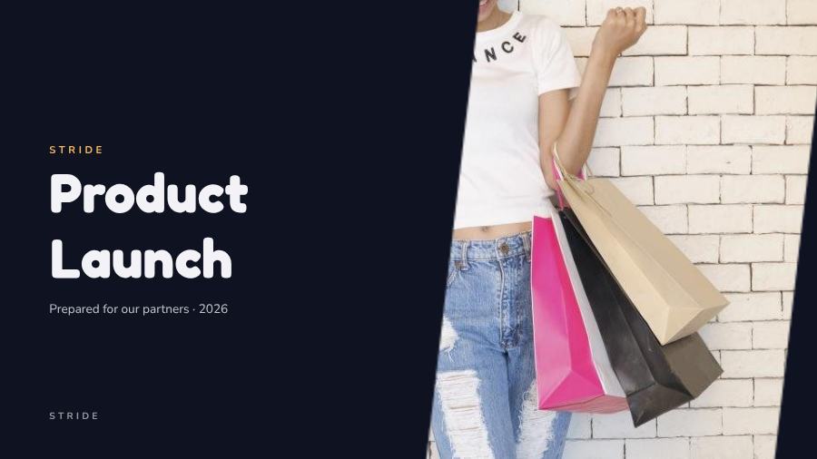 Midnight Product Launch Presentation Bright — editable business template