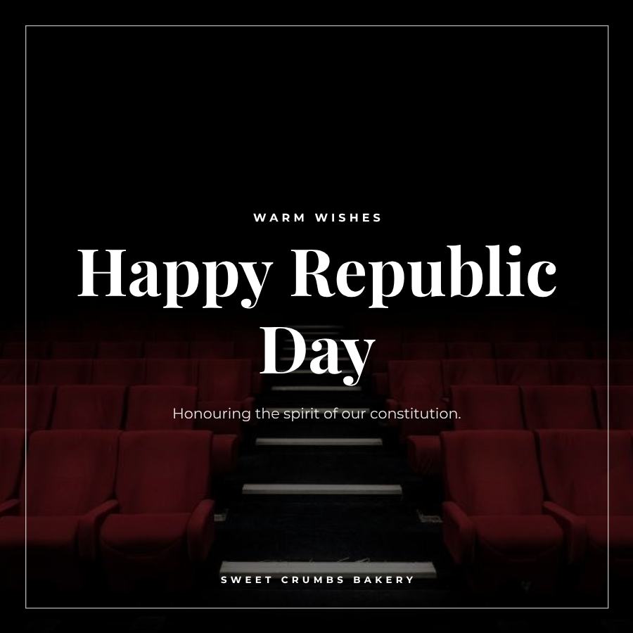 Midnight Republic Day Greeting Post — editable festivals template