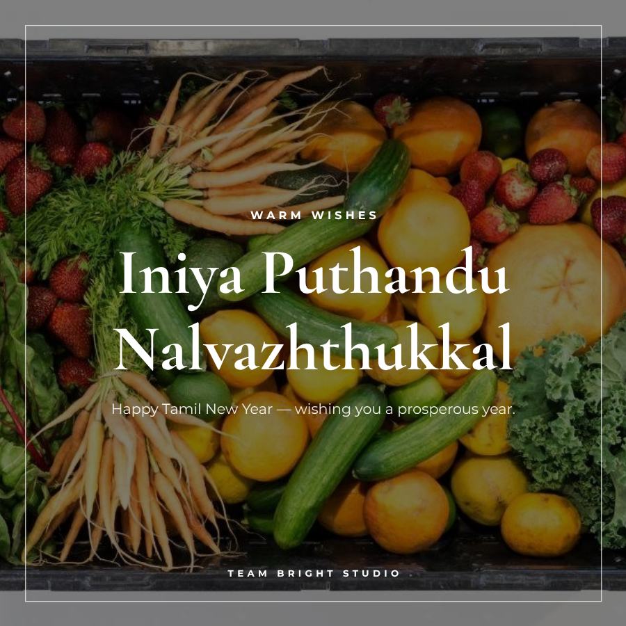 Midnight Tamil New Year Greeting Post — editable festivals template