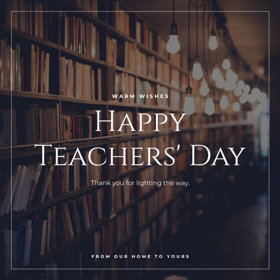 Midnight Teachers' Day Greeting Post — editable festivals template