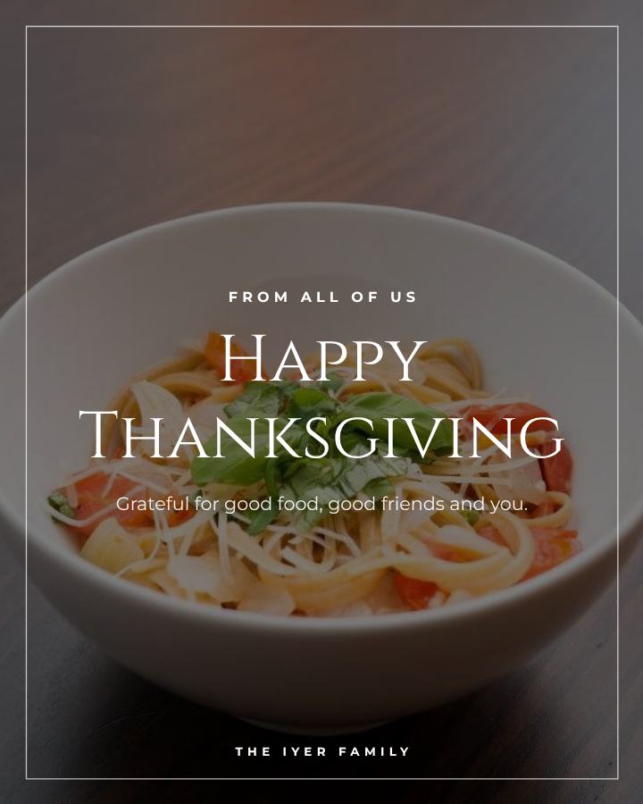 Midnight Thanksgiving Business Wishes Post — editable festivals template