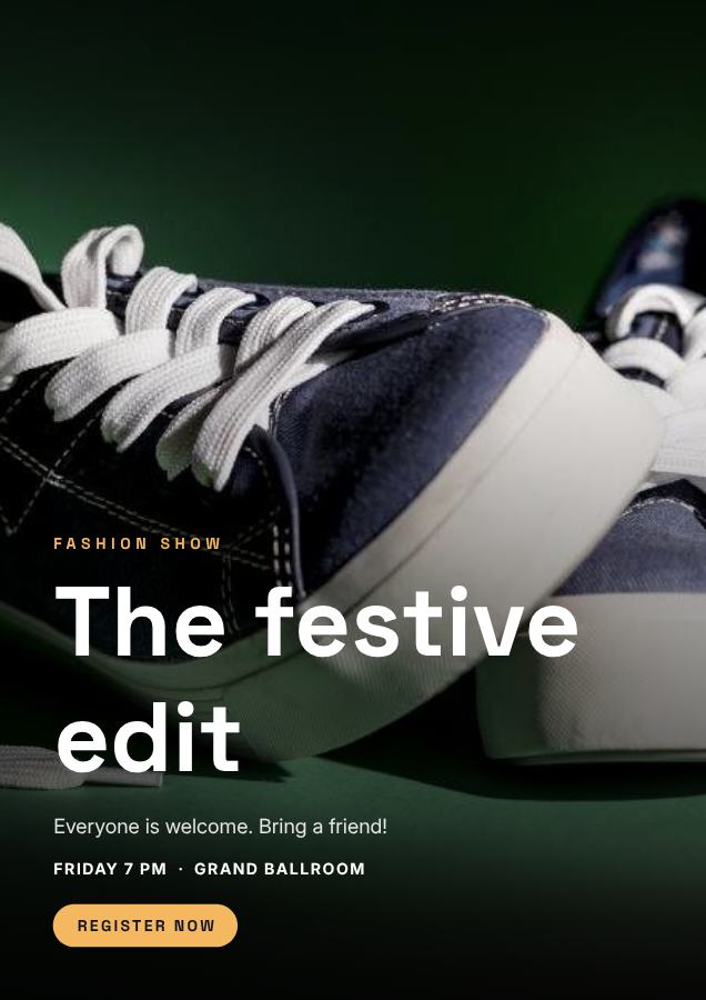 Midnight The festive edit Poster — editable marketing template