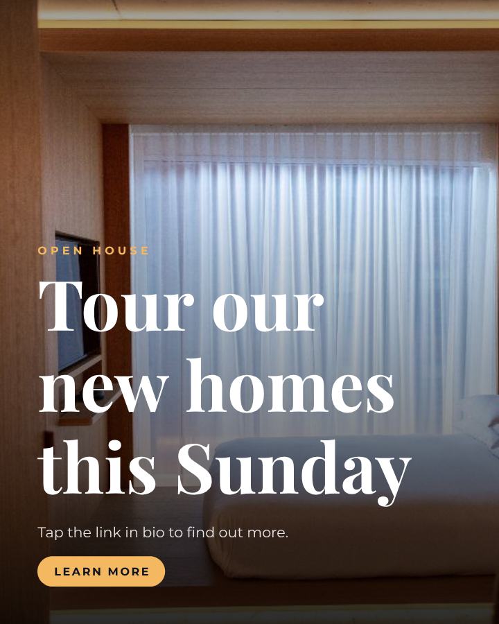 Midnight Tour our new homes this Sunday Announcement Post — editable social media template