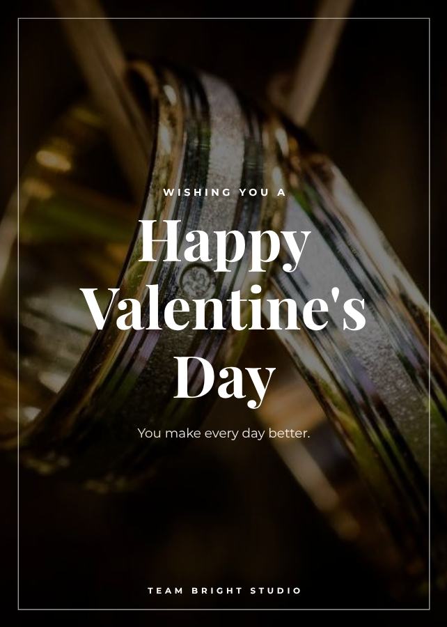 Midnight Valentine's Day Greeting Card — editable festivals template