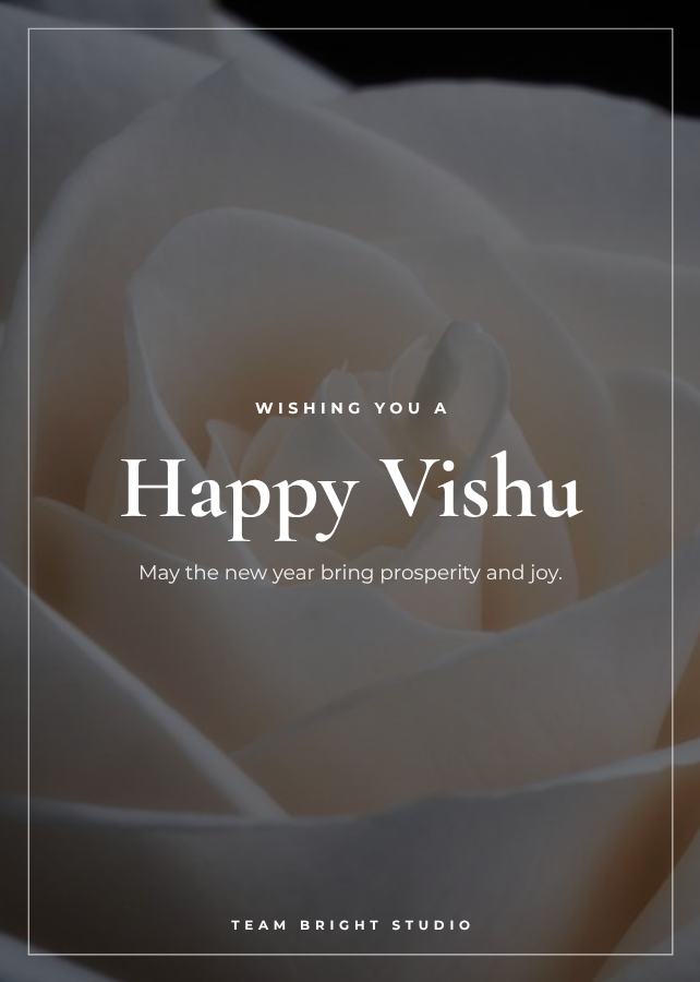 Midnight Vishu Greeting Card — editable festivals template
