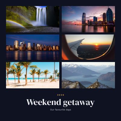 Midnight Weekend getaway 6 Photo Collage template