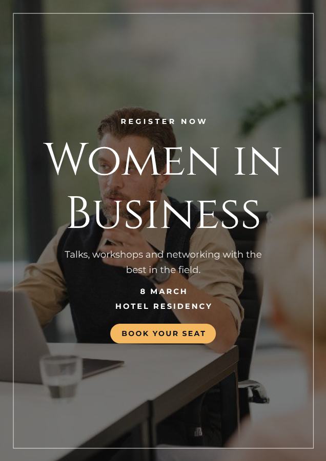 Midnight Women in Business Flyer — editable events template